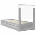 vidaXL Úložná posteľ Sivý Sonoma 75 x 190 cm Kompozitné drevo