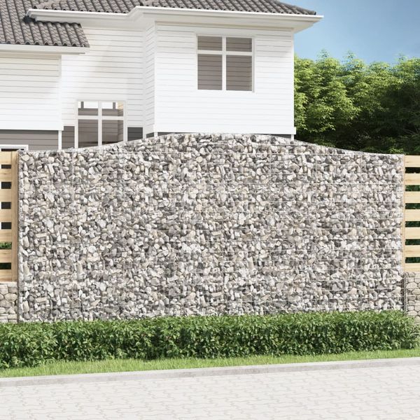 vidaXL Oblúkový gabionový kôš 5 ks 400x30x200/220cm pozinkované železo