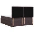 vidaXL Posteľ boxspring s matracom Tmavohnedá 140 x 190 cm Látka