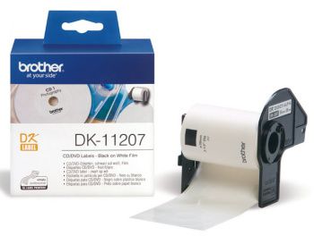 Broter - Originálny štítek DK-11207, čierna na bielom, priemer 58 mm