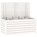vidaXL Záhradný box biely 101x50,5x46,5 cm masívna borovica