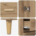 vidaXL Highboard Remeselný dub 69,5 x 32,5 x 180 cm Kompozitné drevo