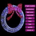 vidaXL Veniec 150 LED Modrá 120 cm Akryl