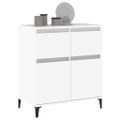 vidaXL Komoda biela 60x35x70 cm spracované drevo