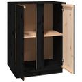 vidaXL Komoda čierna 60x35x80 cm borovicový masív