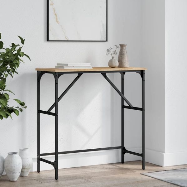 vidaXL Konzolový stolík dub sonoma 75x32x75 cm kompozitné drevo