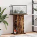 vidaXL Stojan na akvárium dymový dub 60,5x36x72,5 cm kompozitné drevo