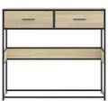 vidaXL Konzolový stolík dub sonoma 90x35x80 cm kompozitné drevo