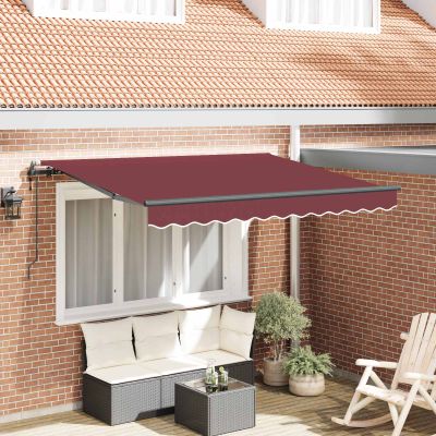 vidaXL Zatemniteľná markíza Vínovo červená 250 x 200 cm látka