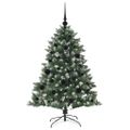 vidaXL Umelý vianočný stromček Zelená 120 cm PVC, plast a oceľ