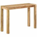 vidaXL Konzolový stolík 110x35x76 cm surový mangovníkový masív