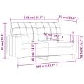 vidaXL 2-miestna pohovka s vankúšmi tmavosivá 140 cm látka