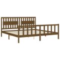 vidaXL Posteľný rám s čelom medovo-hnedý 200x200 cm masívne drevo