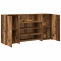 vidaXL Recepčný stôl staré drevo 200x50x103,5 cm kompozitné drevo