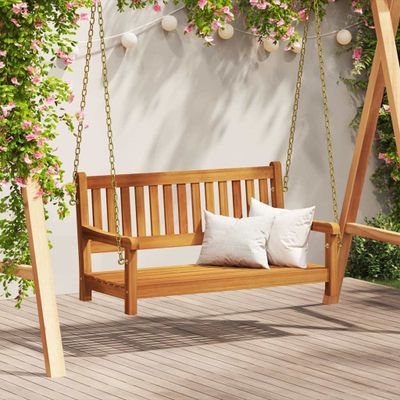 vidaXL Hojdačka do záhrady 2 -Seater 110 x 56 x 58,5 cm Prírodná