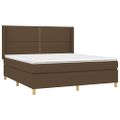 vidaXL Boxspring posteľ s matracom tmavohnedá 160x200 cm látka