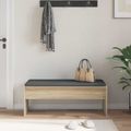 vidaXL Predsieňová lavica s vankúšom Sonoma dub 103 x 38 x 40 cm