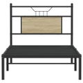 vidaXL Posteľný rám bez matraca dub sonoma 75x190 cm kompozitné drevo