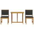 vidaXL Záhradný bistro set 3 ks Hnedá Pevné akáciové drevo
