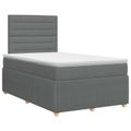 vidaXL Posteľ boxspring s matracom Tmavosivá 120 x 190 cm Látka