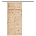 vidaXL Zavesené posuvné dvere 90 x 2,5 x 208 cm Borovicový masív