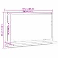 vidaXL Zrkadlová polica Čierny dub 60 x 10,5 x 37 cm Kompozitné drevo