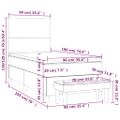 vidaXL Boxspring posteľ s matracom sivá 90x190 cm umelá koža