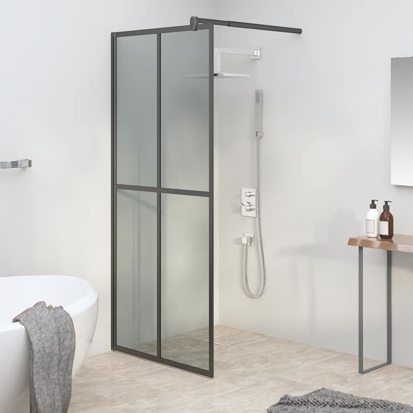 vidaXL Sprchová zástena 80 x 195 cm tmavé tvrdené sklo