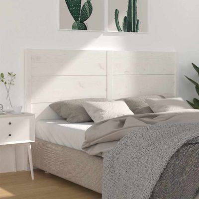 vidaXL Čelo postele biele 206x4x100 cm masívna borovica
