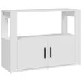 vidaXL Komoda biela 80x30x60 cm spracované drevo