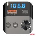 FM transmitter 1×USB-A 1×USB-C 12/24V AMiO-04647