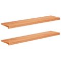 vidaXL Parapety 2 ks Lak 110 x 30 x 2 cm Masívne bukové drevo