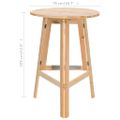vidaXL Skladací barový stôl 78 cm, jedľové drevo