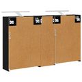 vidaXL Set kabinetov do kúpeľne 3 ks 106 x 16 x 62,5 cm