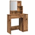 vidaXL toaletný stolík so zrkadlom Old Wood 86,5x35x136 cm