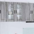 vidaXL Dvierka na umývačku Kalmar 2 ks Sivý Sonoma Kompozitné drevo