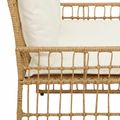 vidaXL Vonkajšia lavička 2 -Seater 116 x 55 x 82 cm Oceľ a poly ratan
