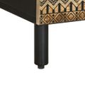 vidaXL TV skrinka čierna 100x33,5x46 cm masívne hrubé drevo mango