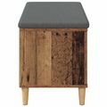 vidaXL Predsieňová lavica s vankúšom Staré drevo 100 x 38 x 46 cm
