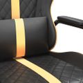 vidaXL Herná stolička čierna a zlatá umelá koža