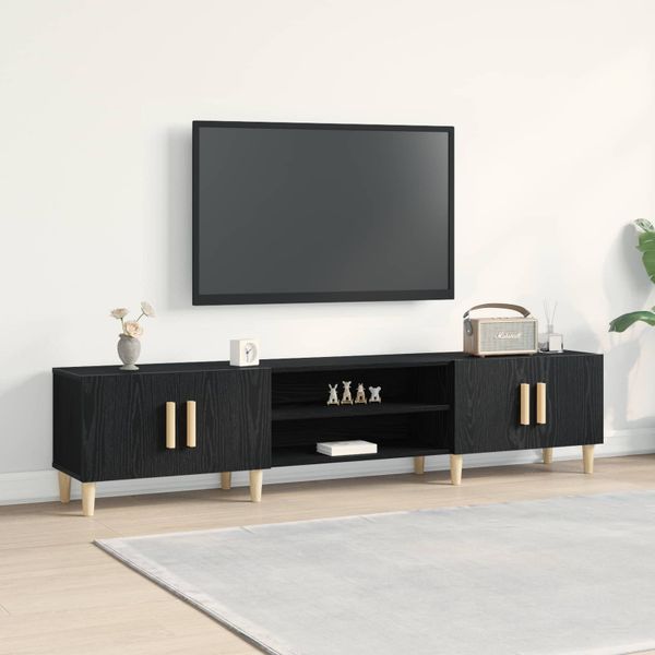vidaXL TV skrinka Čierny dub 180 x 31,5 x 40 cm Kompozitné drevo