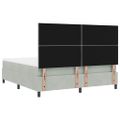 vidaXL Posteľ s pružinovým rámom Svetlosivá 180 x 200 cm Zamat