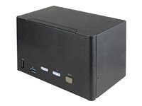 Keyboard/Video/Mouse Switch - Prepínač KVM / audio - 2 x KVM / zvuk - desktop - kompatibilný s TAA