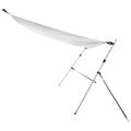 vidaXL Tieniaci nadstavec v tvare T biele 174x205x(115-194) cm