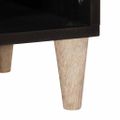 vidaXL TV skrinka Bielená biela 100 x 33 x 46 cm Masívne mango drevo