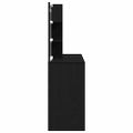vidaXL Súprava LED toaletného stolíka Čierny dub 140 x 40 x 140 cm