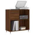 vidaXL Skrinka na platne hnedý dub 84,5x38x48 cm kompozitné drevo