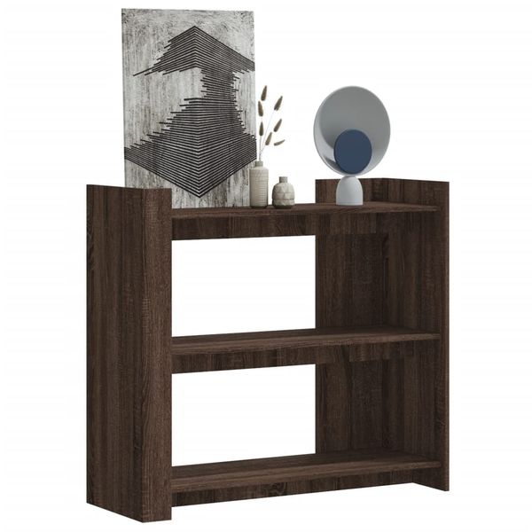 vidaXL Konzolový stolík hnedý dub 100x35x90 cm kompozitné drevo
