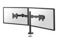 Montážna sada - plný pohyb - pre 2 LCD displeje - čierna - veľkosť obrazovky: 10"-27" - priechodka, upevniteľné na stôl