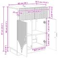 vidaXL Servírovacia skriňa so zásuvkou Dymový dub 66 x 34,5 x 87 cm